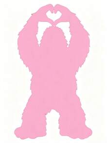 1pc Mini Bigfoot Heart Gesture Vinyl Sticker: Bigfoot Hidden Edition Car Sticker, Car Rearview Mirror Sticker - Car Accessories, Home Decor, Office Desk Decor Accessories - Multicolor - View 12