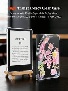 1件夏季花卉Kindle透明保護殼，防摔全包覆透明殼，矽膠軟殼，相容Kindle 11代 2022/Kindle Paperwhite 12代 2024/Kindle Colorsoft Signature Edition，Clara Colour/Bw/2E - 彩色 - 查看 5