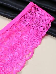 3pcs/Set Sexy Lace Thong Low Waist Panties For Women - Multicolor - View 8