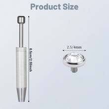 AVYRING 12-18 buah 14G 2.5mm/4mm Perhiasan Tindik Kulit, Termasuk Alat Penjepit Bola Tindik, Ujung Jangkar Tindik Mikro Zirkonia Kubik, Cocok Untuk Wanita - MultiWarna - View 2