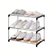 3-Tier Or 4-Tier Stackable Shoe Rack, Suitable For Entryway, Hallway, Closet, Space-Saving | Fits Sneakers, High Heels, Slippers, Flats, Ankle Boots | Multi-Functional Bag Display & Storage Integrated Shoe Rack - Multicolor - View 12