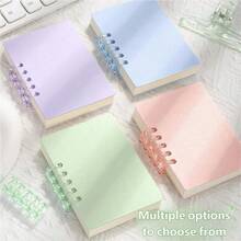 Matte PP Cover Loose Leaf Notebook, Waterproof And Dustproof Detachable Plastic Spiral Notebook, Student School Writing Stationery, Detachable Plastic Coil, Macaron Stationery, School Writing Supplies, Aesthetic Notebook, Used For Daily Notes - A - View 9