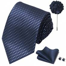 AlanKing Polka Dot Design Men's Tie Set, Luxury Gift Box, Perfect For Business Meetings And Formal Weddings - Multicolor - View 2