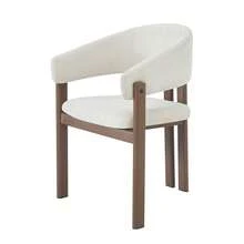 2 Esszimmerstühle Aus Metall In Holzoptik, Bequem Und Atmungsaktiv, Geeignet Für Esszimmer, Wohnzimmer, Cafés, Moderner Stil, Leinenstoff, Walnussholzfarbe - Brown - View 8