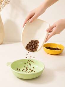 1pc Pet Waterproof Bowl Mat, Cat/Dog Bowl Placemat, Non-Slip Silicone Mat, Anti-Splash Cat Bowl Food Spill Mat, Suitable For Rabbit And Hamster - Multicolor - View 4