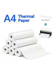 A4 Thermal Paper Roll, 8.5"X11" US Letter Size, Quick-Dry Printing Paper, Suitable For Portable Wireless A4 Thermal Printer - View 1