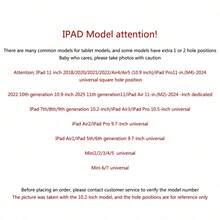 Lolla 1件裝可愛蝴蝶無筆 360度旋轉支架平板保護殼,相容 iPad 7/8/9、2022 Apple Air 5/4/3、9代 10.2 吋、Pro 11、2025 Mini 7、New Air,矽膠全包覆 - 彩色 - 查看 12