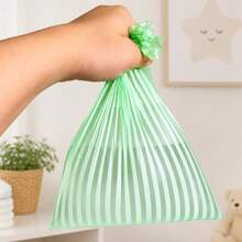 60pcs/4 Rolls Striped Pattern Baby Diaper Waste Bags With 1 Portable Penguin Shaped Storage Box, Diaper Disposal Bags, Car Trash Bags, Suitable For Strollers, Living Room, Bathroom And Outdoor Travel - Multicolor - View 9