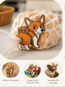 2pcs Corgi Butt Shaped Bread Clips And Snack Clips, 2D Flat Corgi Shaped Plastic Bag Clips, Lightweight Kitchen Storage Accessories, Suitable For Bread, Snacks, Pantry Decor, Pet Lover Gift, Corgi Themed Home Decor - View 8