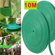 10M 可重複使用尼龍植物紮帶 綠色園藝植物包紮紮帶 自黏式植物固定膠帶 用於植物、花園、居家 - 綠色 10入 - 查看 4
