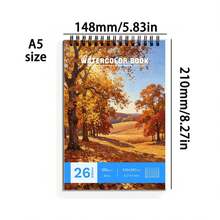 Spiral‑Bound A5 Art Sketchbook, Professional Drawing & Painting Pad, Portable Back To School Essential, Nice Gift For Teens & Beginners,1pc - Multicolor - View 2