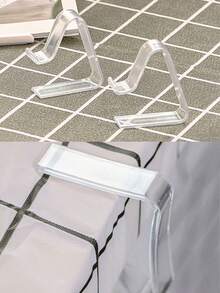 32/24/16pcs Transparent Non-Slip Tablecloth Clips, Plastic Tablecloth Fasteners, Kitchen Tablecloth Clips, Home Tablecloth Anti-Slip Fixers, Wholesale, Suitable For Outdoor Tablecloths, Picnic, Wedding, Camping, Restaurant, Meeting, Party, Holiday And More Occasions - Multicolor - View 4