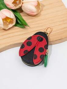 CHARM INFINITE Cute Bee & Ladybug Keychain Storage Bag, Multi-Functional Mini Coin & Earphone Pouch, Sweet Women's Birthday Christmas Party Favor Gift - Multicolor - View 5