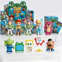 1pc Blind Box Figure, Collectible PVC Mystery Box Toy, 4-Inch Cartoon Character Figure Set, Woody Buzz Jessie Alien Forky Figures, Desktop Display Decor, Birthday Party Surprise Gift Box, Collectible Toy (Random Style) - Multicolor - View 1