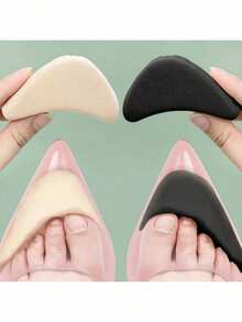 2pcs Women's Foam Front Foot Insoles, Suitable For High Heels, Relieve Pain, Reduce Shoe Size, Shoe Filler And Protection Accessories - Multi-color - View 1