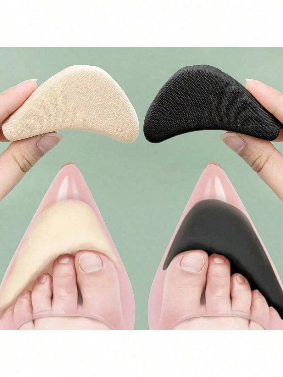 2pcs Women's Foam Front Foot Insoles, Suitable For High Heels, Relieve Pain, Reduce Shoe Size, Shoe Filler And Protection Accessories - Multi-color - View 1