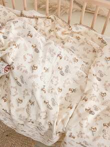 4-Layer Gauze Blanket, Newborn Swaddle Blanket, Comfortable And Breathable, Oversized Blanket 110*130cm - Multicolor - View 1