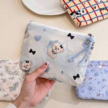 Cute Cartoon Print Baby Diaper Storage Bag, Portable Fabric Zipper Pouch, Children's Diaper And Small Item Organizer, Suitable For Small Item Storage, Easy To Carry - Multicolor - View 13