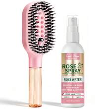 Goiple Rose Water Mist, Hair Refreshing Spray, 2-In-1 Detangling Comb With Spray, Moisturizes And Smooths Frizz, Rose Water Hydrating Mist Suitable For Dreadlocks, Braids, Curly Hair, Spiral Hair And Wavy Hair, Refreshing Formula, Suitable For All Hair Types - Travel Size - View 12