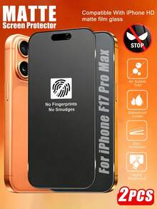 2片裝陶瓷磨砂防窺螢幕保護貼，防摔防刮、觸感滑順，相容 iPhone 18 Pro/18 Pro Max/17 Pro Max/17 Pro/17 Air/17 E/17/16 Pro Max/16 Pro/16 Plus/16 E/16/15/14/13/12/11 系列，防刮防指紋、全螢幕覆蓋，遊戲玩家必備，無氣泡安裝，相容手機殼，高品質螢幕保護 - 黑色 - 查看 43