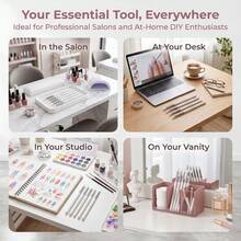 5pcs Silicone Nail Art & Pottery Tools Brush Set With Practical Wooden Handle, Creative Handmade Brushes - Multicolor - View 5