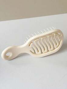 1pc Mini Size Ivory Hollow Design Styling Comb, Wet & Dry Use Hair Comb, Curly Hair Detangling Comb, Edge Comb, Professional Hairdressing Tool, Travel Hair Comb, Christmas Home Decor - Multicolor - View 4