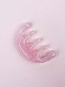 1pc Portable Resin Massage Comb Beauty Tool, 5-Tooth Design, Suitable For Head Massage, Neck Gua Sha, Beauty Skincare Product, SPA Self-Care Skincare Tool, Facial Care Beauty - Multicolor - View 1