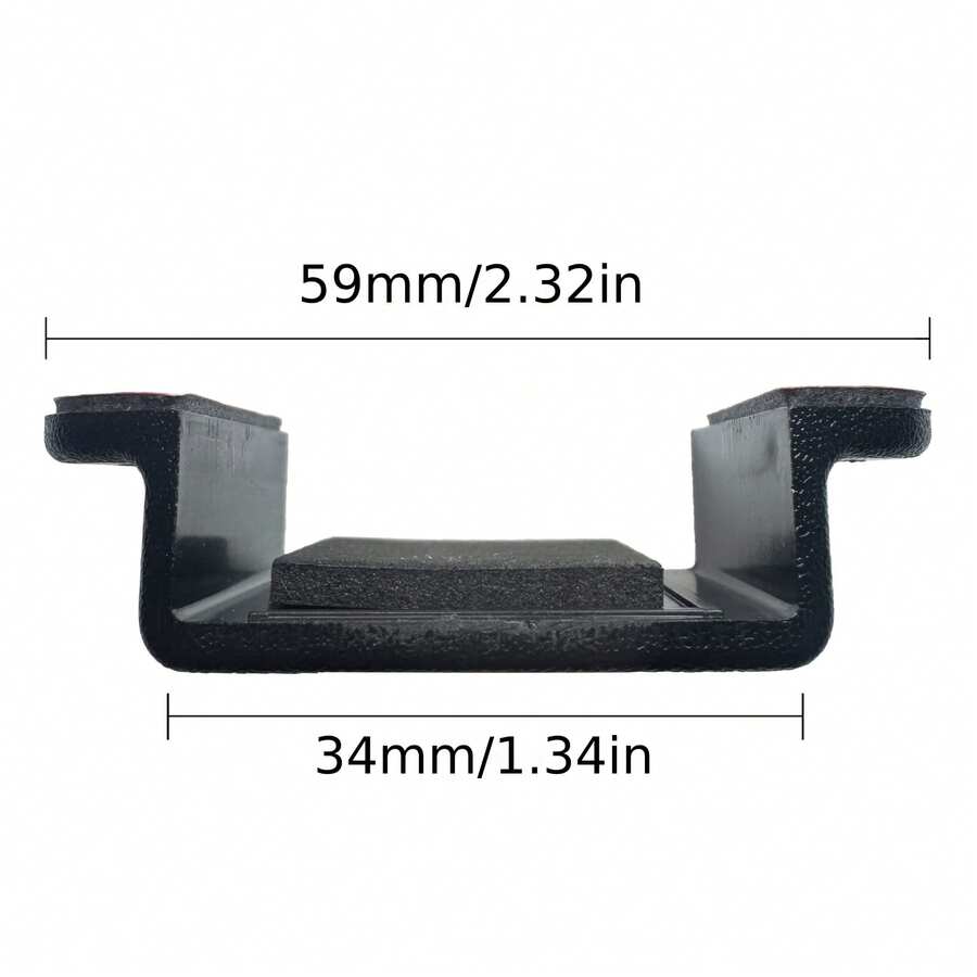 2件通用對講機車載支架,兼容 Baofeng / / Kenwood,內寬 34mm,手持無線電固定座,附 3M 黏膠 + 螺絲 - 查看 1