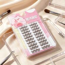 60 Clusters Sweet Little Cluster False Eyelashes, Lazy Pure Desire Style Elf Makeup Lashes, Natural Short Segmented Eyelash Set For Novice, Daily & Travel Cosmetic Gift For Dating Holiday - C - 查看 2