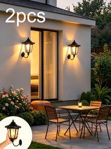Solar Powered Hexagonal Vintage Wall Light, Bright LED Outdoor Wall Lamp, Suitable For Yard, Corridor, Walkway, Staircase, Garden And Entrance Decoration Lighting - Hexagon Wall Sconce - View 16