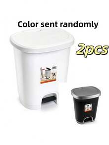 Portable 18L Foot Pedal Plastic Trash Can With Lid, Sealed Odor Proof Waste Bin, Hands-Free Garbage Storage Bucket, Multi Color Available For Kitchen Bathroom Bedroom Home Organization - Multicolor - View 13