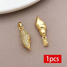 1pc 18K Gold Plated Marine Life Ocean Animals Charms Cubic Zirconia Pendants Starfish Seahorse Shell Turtle For DIY Necklace Jewelry Making - Gold - View 16
