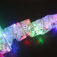 2/5/10M LED Christmas Tree Ribbon Lights, Battery Powered, Suitable For Christmas Wedding Holiday Decoration, Santa Claus Theme Lighting Halloween - Battery Box Christmas Ribbon - View 16