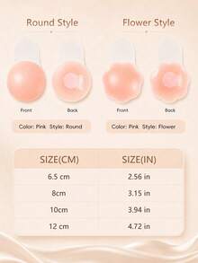 10pcs Reusable Silicone Nipple Covers, Strapless Wedding Dress Bra, Breast Lift And Enhancement, Invisible Breast Pads, Suitable For Party, Strapless Dress Or Top - Multicolor - View 5