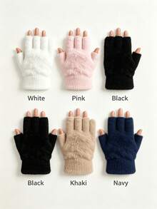 1 Pair Of Unisex Skiing And Mountain Climbing Touch Screen Warm Gloves - Thick Velvet Gloves, Non Elastic Cold Resistant Gloves For Outdoor Activities And Daily Use, Comfortable Design, Velvet Lining, Casual Style, Suitable For Outdoor Cycling - Multicolor - View 11