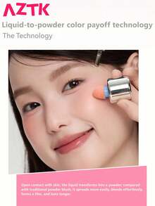AZTK Blush Liquid Highlighter Matte Finish Complexion Enhancing Volumizing Contouring Long-Lasting Natural Versatile - JC15 NEW - View 5