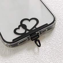3D Rotating Heart-Shaped Metal Phone Lanyard Adapter, Metal Connector Plate, Ultra-Thin, Does Not Affect Phone Charging, Anti-Loss Phone Accessory For Outdoor Use, Hands-Free, Suitable For Various Phone Cases - Multicolor - View 16
