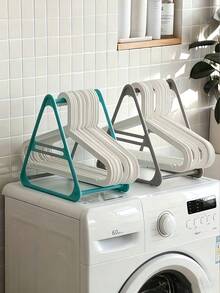Large Capacity Stackable Hanger Rack - Multi-Functional Detachable Hanger Storage Organizer Perfect For Home Laundry Room Closet And Bedroom Decor Keep Your Space Organized And Tidy A Must-Have Perfect Gift For Every Household - Multicolor - View 8