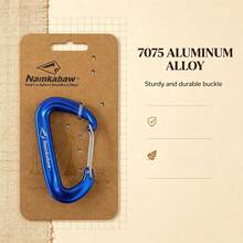 Outdoor Camping High-Strength Carabiner, 7075 Aluminum Alloy Keychain, Lightweight Clip For Use, Unisex, Outdoor Gear Organizer Hook - Multicolor - View 3