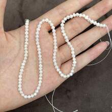 1String Natural Freshwater A Pearl Beads Near Round Potato Shape Isolation Loose Beaded For Jewelry Making DIY Charm Bracelet Necklace Accessories - White - View 16
