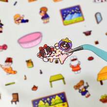 1pc 3D House Scene Sticker, Mini Stress Relief DIY Handmade Scene Making Sticker - Style 1 - View 4