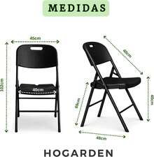 Folding Chairs - Black - View 3