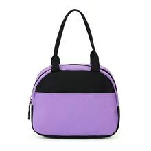 2 Pieces Minimalist Color-Block Heart-Shaped Small Round Bag Decorative Backpack Set, School Commute Youth Backpack Combination - Sets - View 9