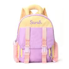 Custom Embroidered Mini Colorblock Backpack, Cute And Stylish Lightweight Small Daypack, Fashionable Double Strap Shoulder Bag For Daily Use, Travel, Back-To-School - Multicolor - View 13
