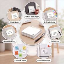 4 Packs 200 Sheets Minimalist Bear Sticky Notes 75x75mm 3x3 Inch, Today's Plan & Grid Thinking Self-Adhesive Memo Pads, Desktop Reminder Notes For Office, School, Home Stationery - 75 X 75 mm - View 9