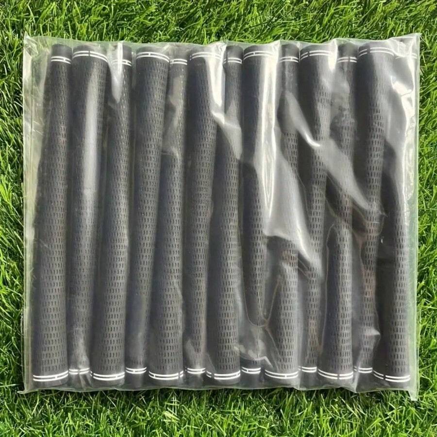 13pcs/Set Chain Pattern Golf Club Grip Set - Premium Rubber Material, Suitable For Men And Women - Black - View 1