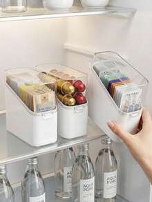 2 piezas/1 pieza Caja de almacenamiento de queso, dispensador cortador de mantequilla, caja de almacenamiento de rebanadas de queso para la puerta del refrigerador, adecuada para almacenar mantequilla, queso, rebanadas de queso y otros artículos pequeños del refrigerador, mantiene frescos los alimentos de la cocina y el comedor. - Multicolor - Ver 8