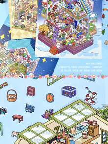 1-Piece DIY Three-Dimensional Landscape Sticker Sticker Niche Decompression Fun Hand Account Sticker - 2.0 Villa . Move In - View 4