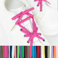 3 Pairs Semi-Round Shoelaces With Metal Tips (0.24 Inch) For Daily Replacement, DIY Decoration, Multiple Colors Available - 3 Pairs Round Shoelaces-b987/B500/B495 - View 5