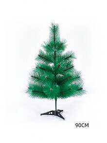 1pc Artificial Christmas Tree, Faux Pine Fir Tree Holiday Decoration, With Sturdy Base Easy Assembly, Suitable For Indoor And Outdoor Decor, Flocked Green, Great For Tabletop Display, Christmas New Year Party Gift - White - View 12
